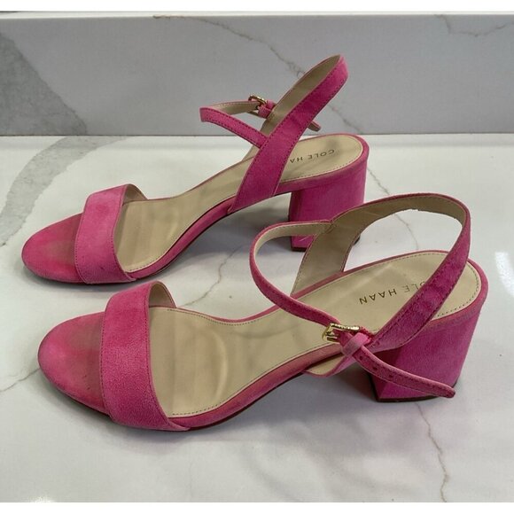 Cole Haan Josie Block Heels Dubarry Suede Sandal Size 9.5 - Picture 2 of 9